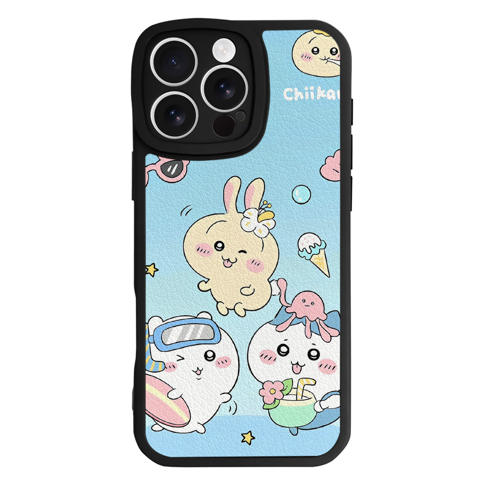 （画像用） ちいかわ Chii-kawa 【iPhone 16シリーズ対応】シリコンスマホケース（レザー調） 材質：シリコン